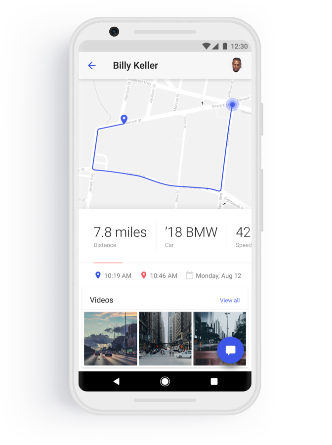 Notifications with photos or videos when a violation happens